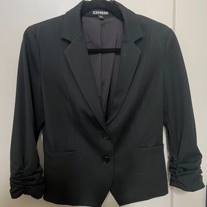 3/4 Sleeve Classic Black Blazer